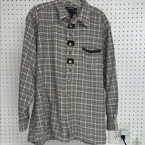 National Outfitters Plaid Long Sleeve Button Down Flannel Shirt.  Cotton.  XL.
